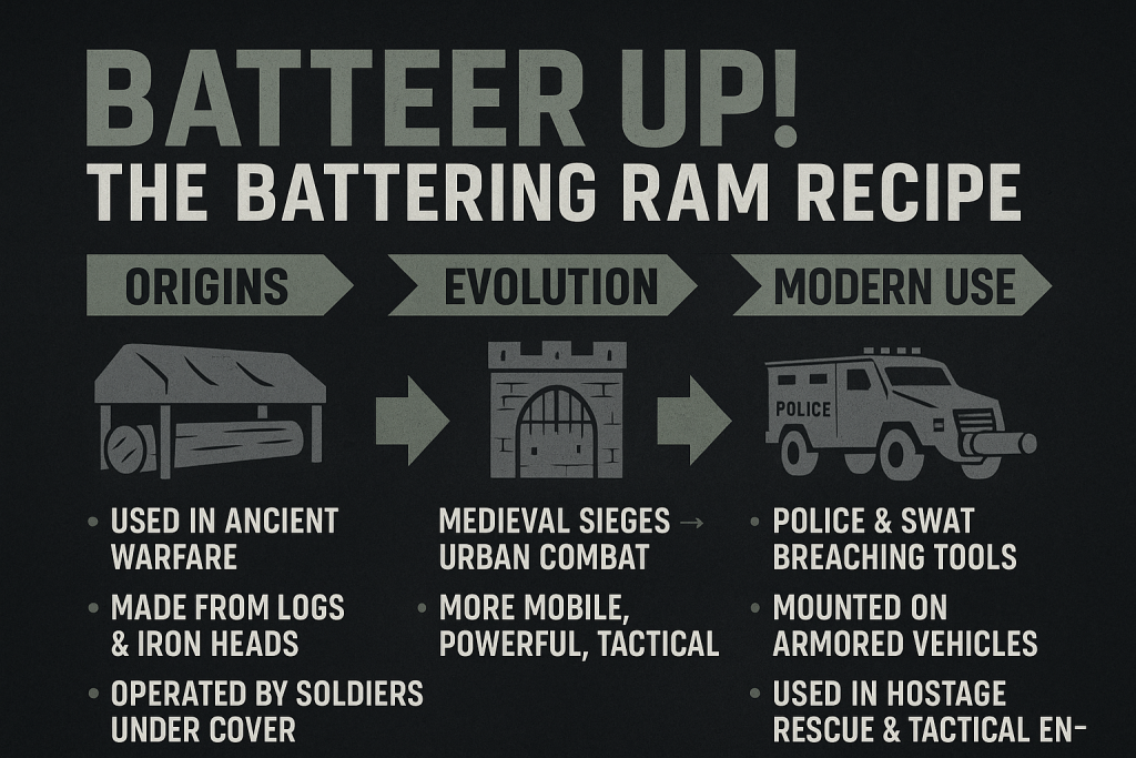 Battering ram recipe has gone from ancient warfare to modern innovation